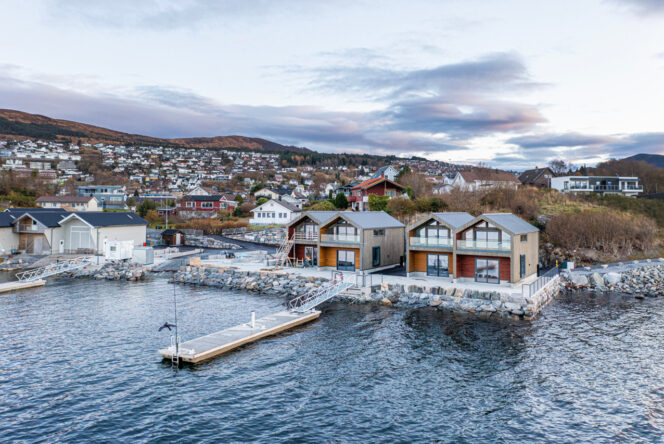 Glopen Utvikling AS, Saunesfjøra Rorbuer. Foto: Blåtind Fotografikk.