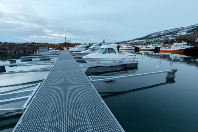 Bjerkvik Båtforening, Nordland - stålbrygge med gitterristdekke